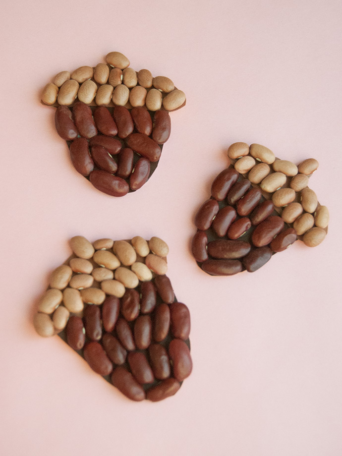 Fall Leaf Bean Mosaics