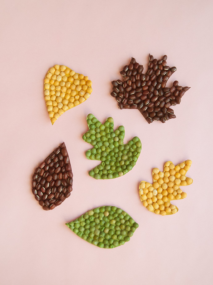 Fall Leaf Bean Mosaics