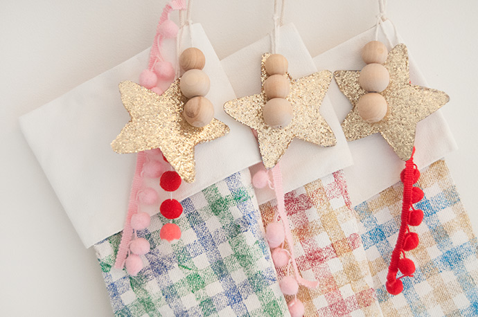 DIY Glitter Christmas Stockings