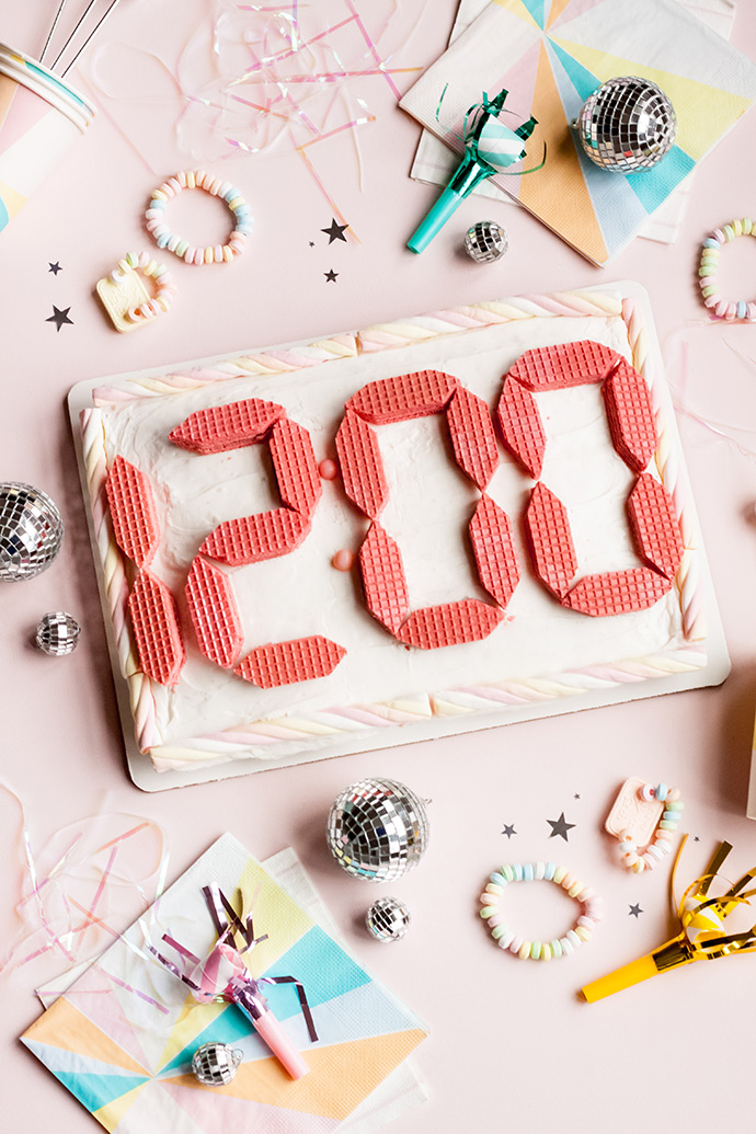New Year’s Eve Digital Clock Cake