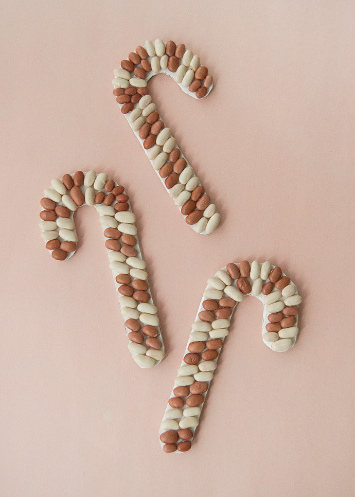 Bean Art Candy Canes