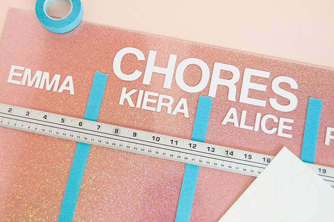 DIY Holographic Glitter Chore Chart