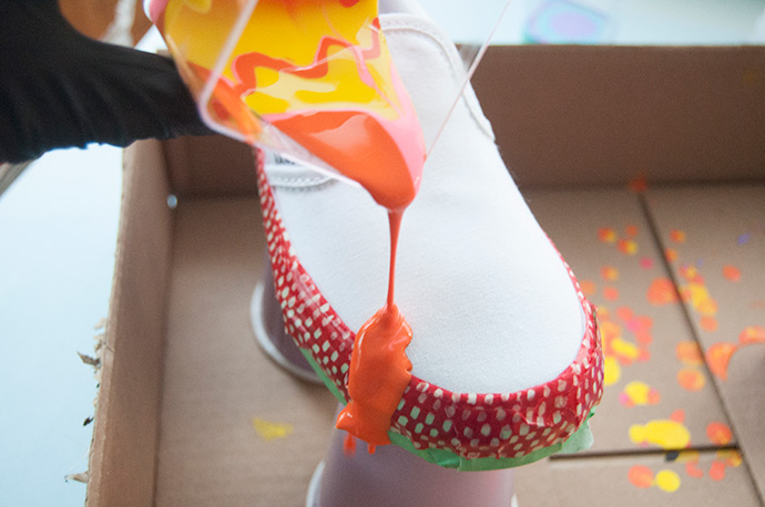 Paint Pouring Shoes