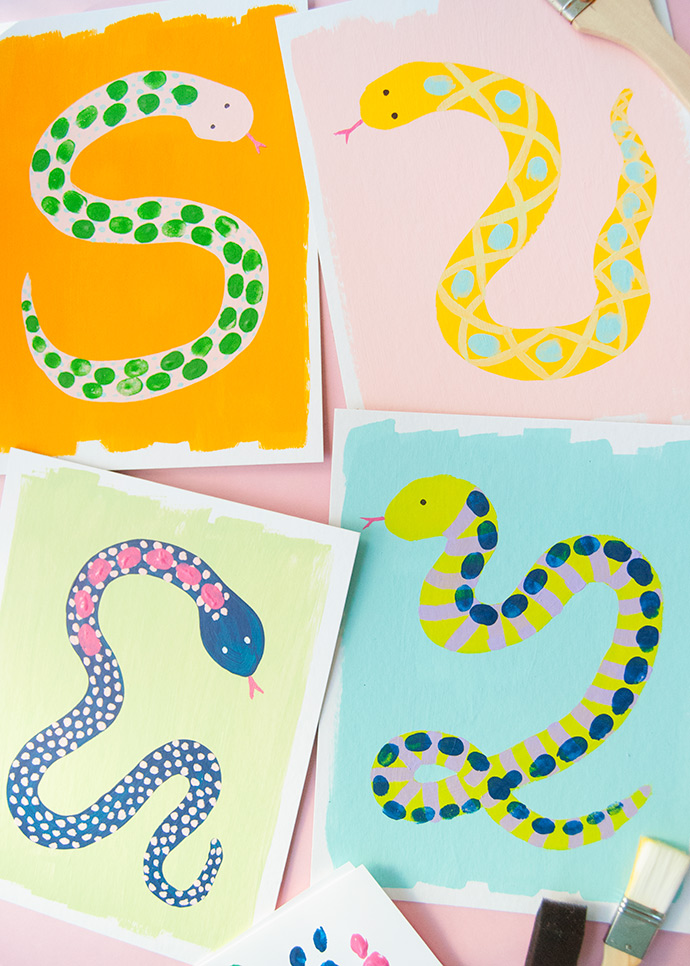 Snake Thumbprint Art