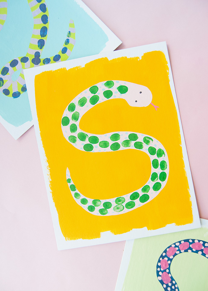 Snake Thumbprint Art