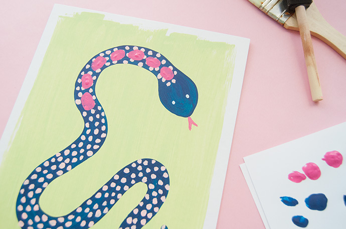 Snake Thumbprint Art