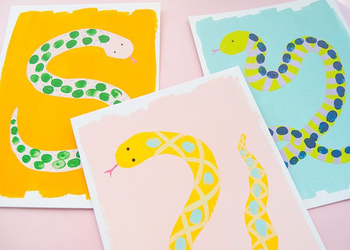 Snake Thumbprint Art