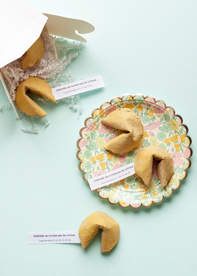 Paper Mache Fortune Cookie Surprise