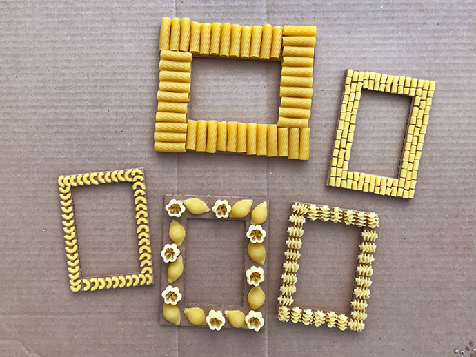 Painted Pasta Frames