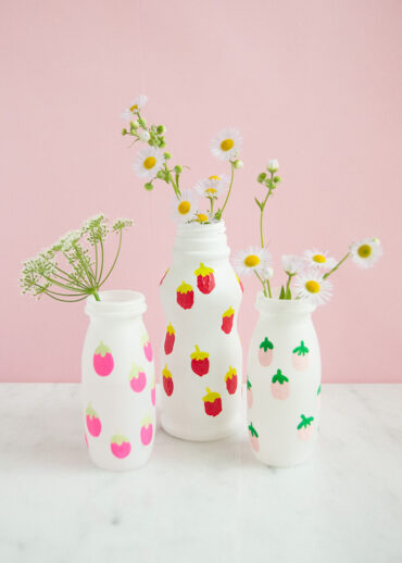 Upcycled Fingerprint Art Vases