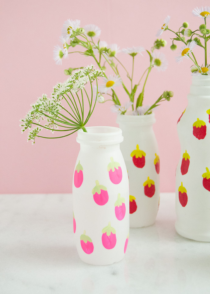Upcycled Fingerprint Art Vases