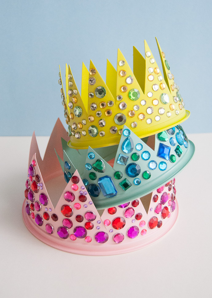 Upcycled Plastic Tub Crowns