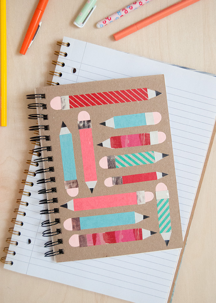 Sizzix Lifestyle - How to Decorate Book with Washi Tape (Back to School) 