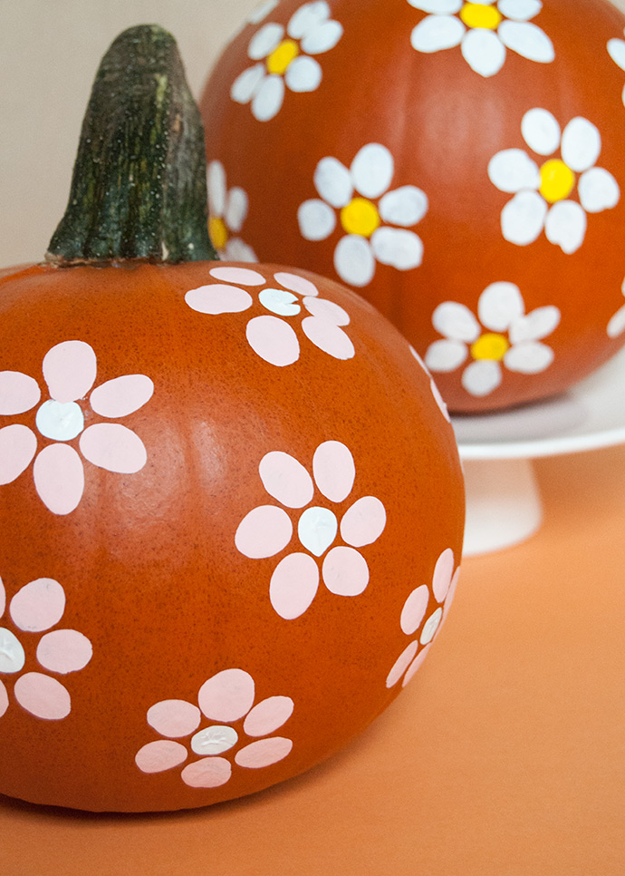 Fingerprint Art Floral Pumpkins