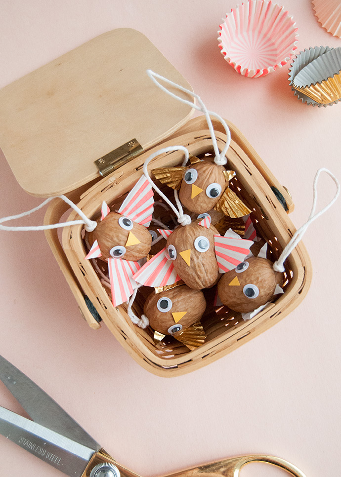 Walnut Owl Ornaments