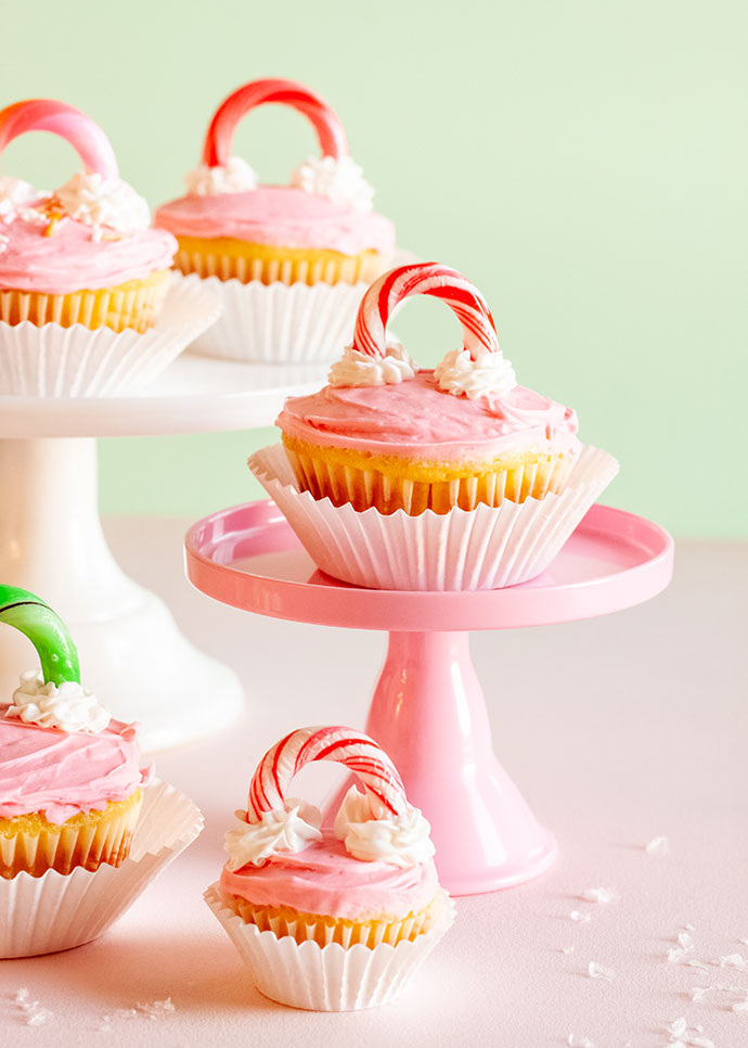 Candy Cane Rainbow Cupcake Toppers