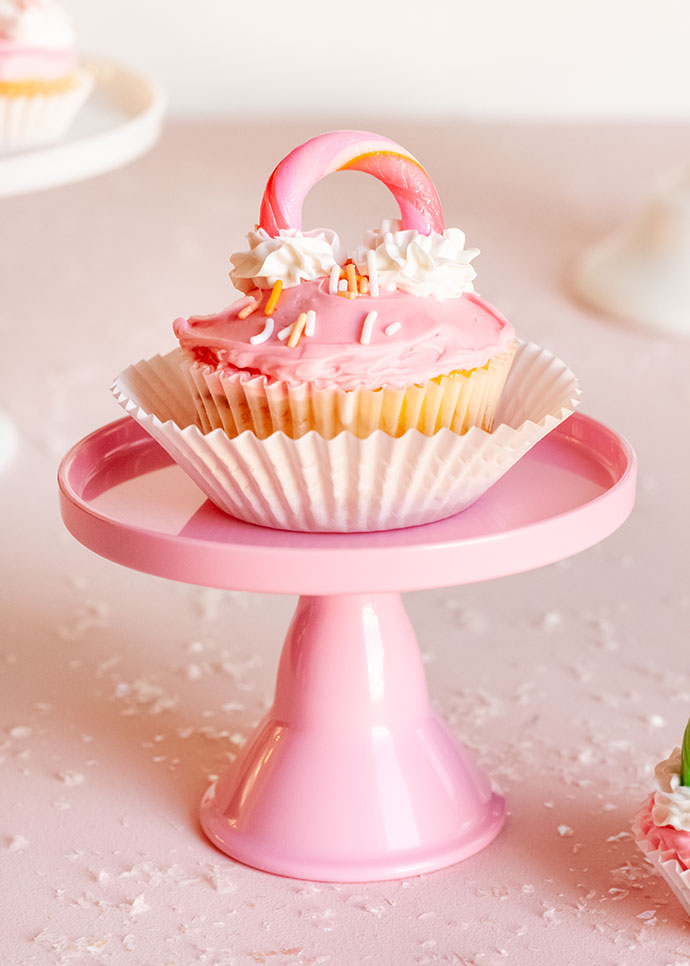 Candy Cane Rainbow Cupcake Toppers