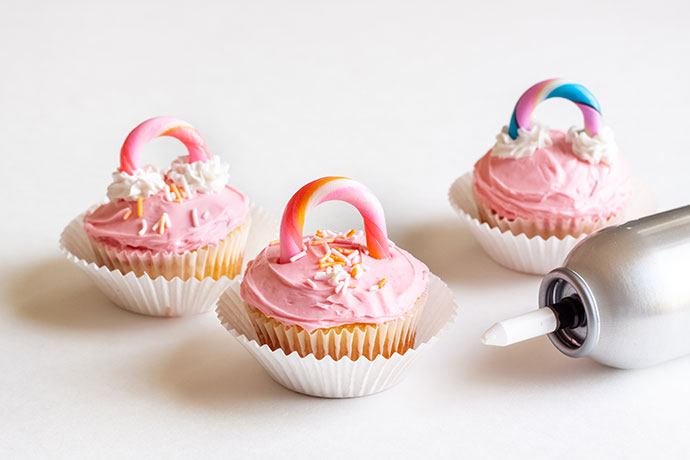 Candy Cane Rainbow Cupcake Toppers