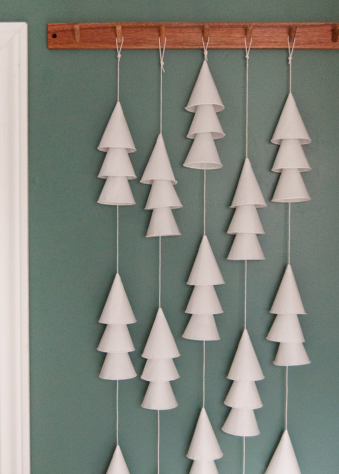 Paper Cup Christmas Tree Garland | Handmade Charlotte