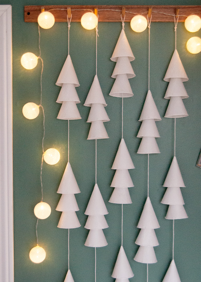 Paper Cup Christmas Tree Garland | Handmade Charlotte