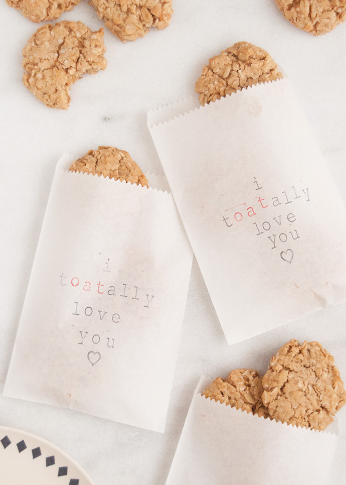 Oatmeal Cookie Valentines