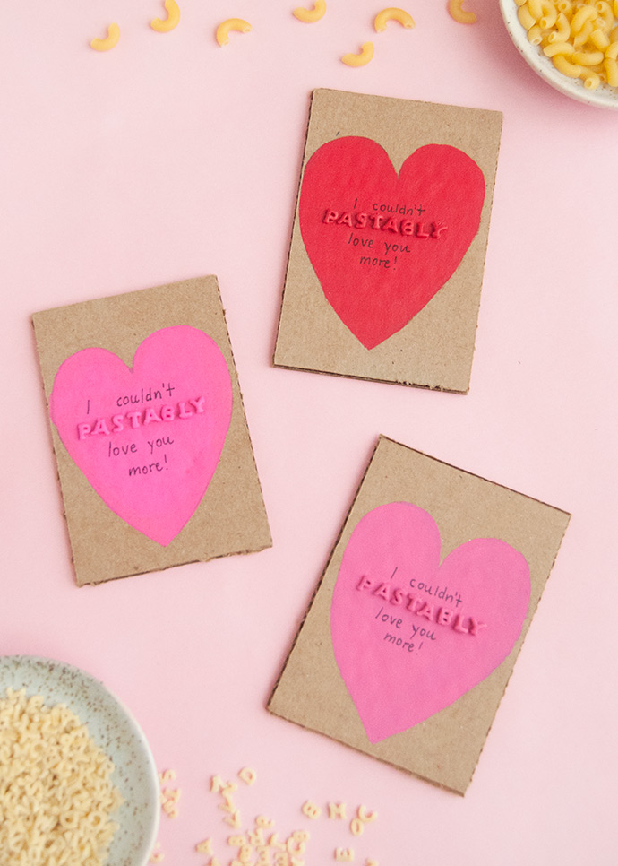 Pasta Art Valentines